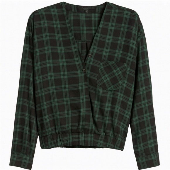 Hesperus Tops - NWT! Hesperus brand Plaid Green and Black Women's Top Size XL